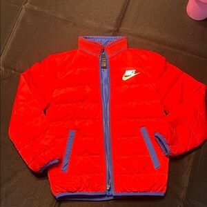 Nike Kids Puffer Jacket in Red and Blue